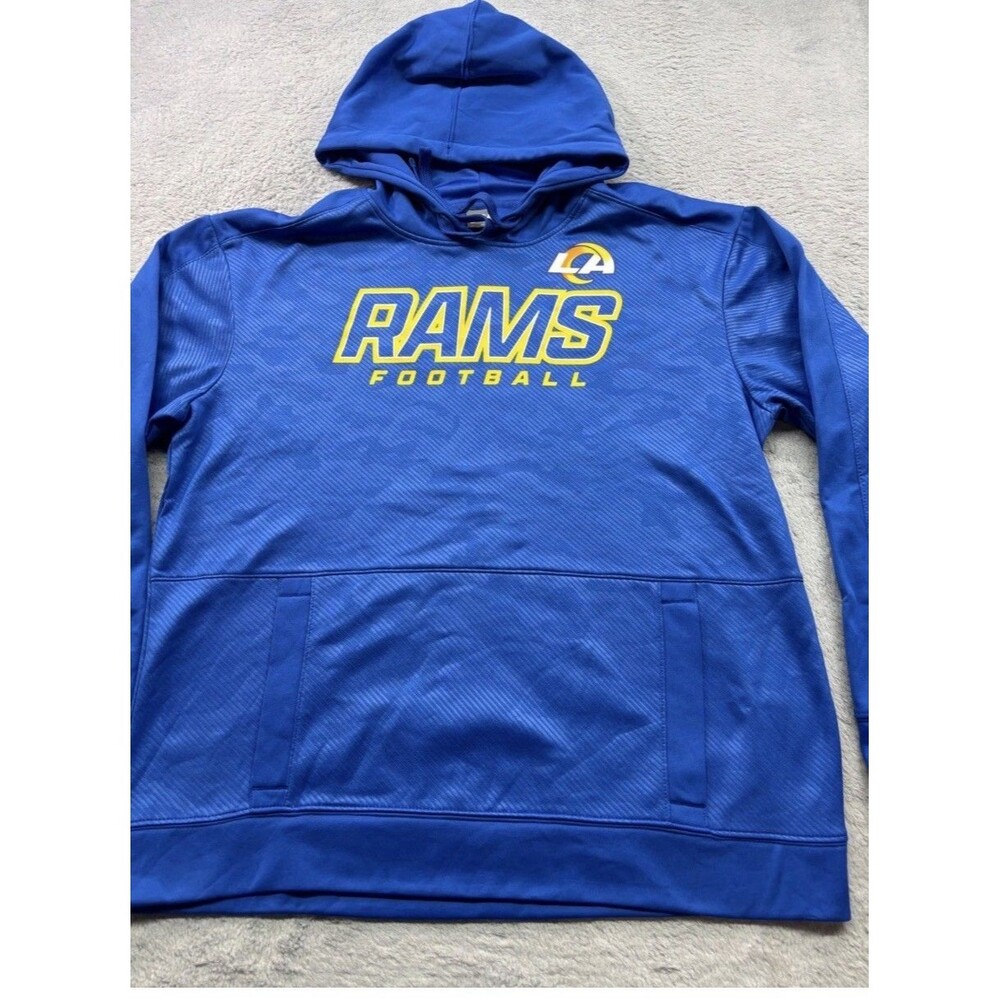 Los Angeles Rams NFL Football Hoodie Mens XL Royal Blue Performance Pullover